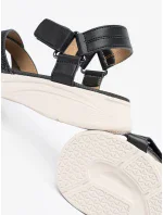 Praktické  sandály černé dámské platforma