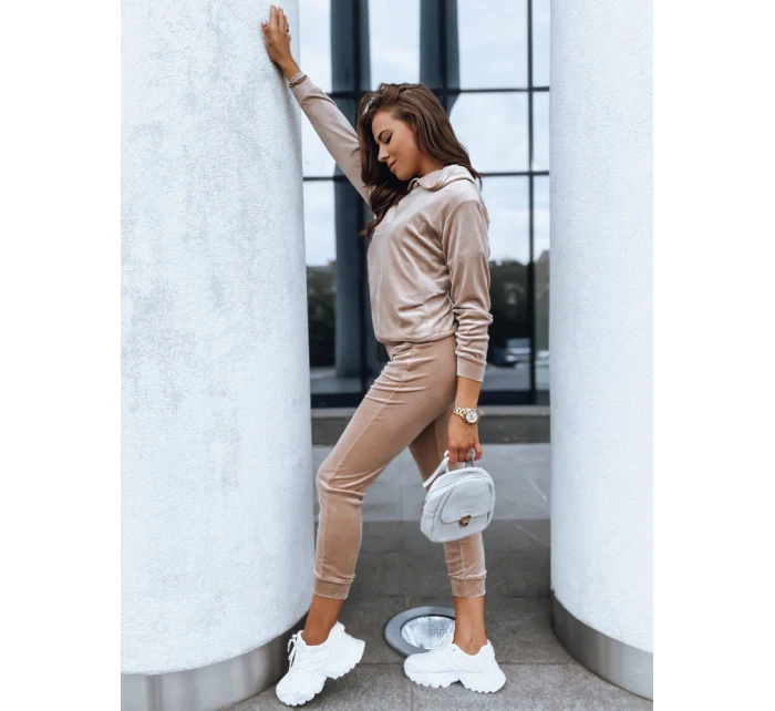 Dámský béžový velurový komplet SO COMFY FashionStreet AY0883