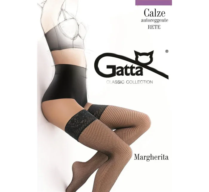 Dámské samodržící síťované punčochy kabaretka Gatta Margherita nr 01 Dámské samodržící síťované punčochy kabaretka Gatta Margherita nr 01