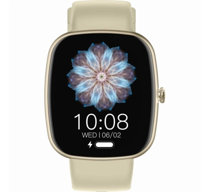 Dámské chytré hodinky GRAVITY GT18-7 béžový silikonový řemínek + černý řemínek Dámské chytré hodinky GRAVITY GT18-7 béžový silikonový řemínek + černý řemínek