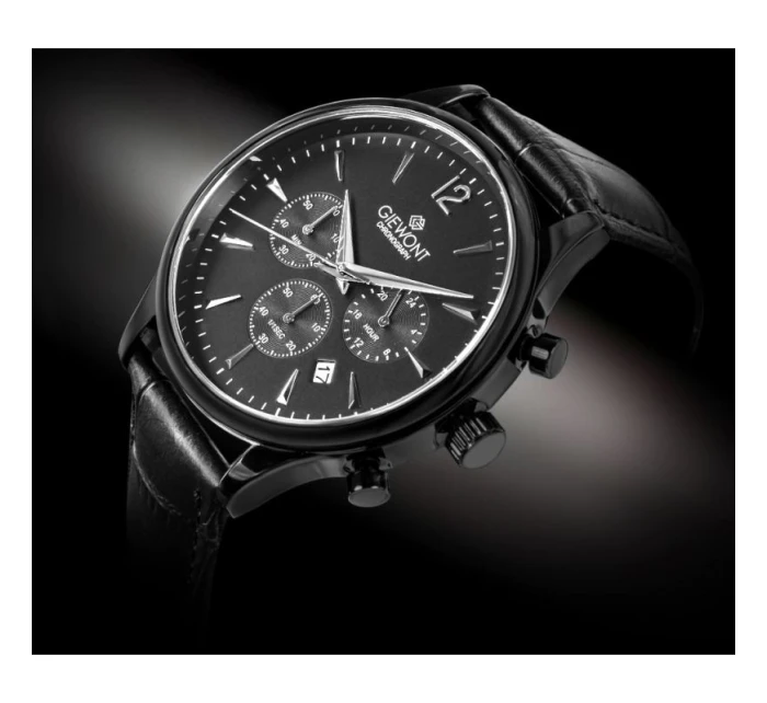Pánské hodinky Giewont Chronograph Sapphire Black GW6310-A1 Pánské hodinky Giewont Chronograph Sapphire Black GW6310-A1
