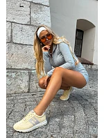 Dámské Sportovní Sneakersy z Semiše Žluté model 22200630 - Boto
