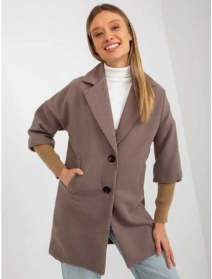 Dámský kabát TW CZ BI model 18309932 hnědá - FPrice