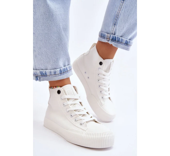 Dámské vysoké tenisky Big Star Fabric LL274445 Bílé Dámské vysoké tenisky Big Star Fabric LL274445 Bílé