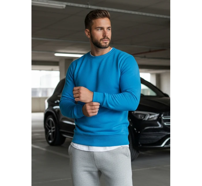 Pánská hladká modrá mikina Dstreet model 21962310 - FashionStreet