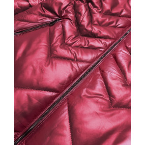 Dámská bunda ve vínové bordó barvě pro přechodné období (MM21-83)