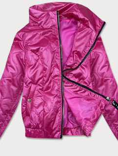 Krátká růžová dámská bunda se stojáčkem model 18026046 - S'WEST