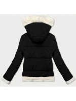 Černá dámská bunda s kožešinou J Style (16M9213-392) Černá dámská bunda s kožešinou J Style (16M9213-392)
