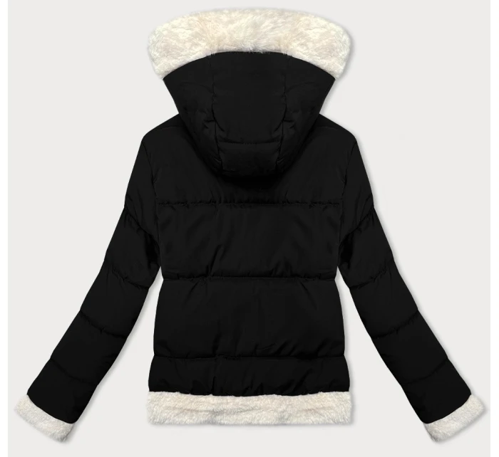 Černá dámská bunda s kožešinou J Style (16M9213-392) Černá dámská bunda s kožešinou J Style (16M9213-392)