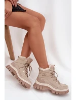 Zateplené dámské workery model 21728471 Béžové - Lee Cooper