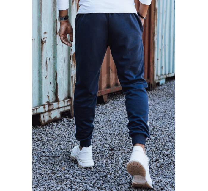 Pánské tepláky se stahovací šňůrkou tmavě modré UX4450 Pánské tepláky se stahovací šňůrkou tmavě modré UX4450