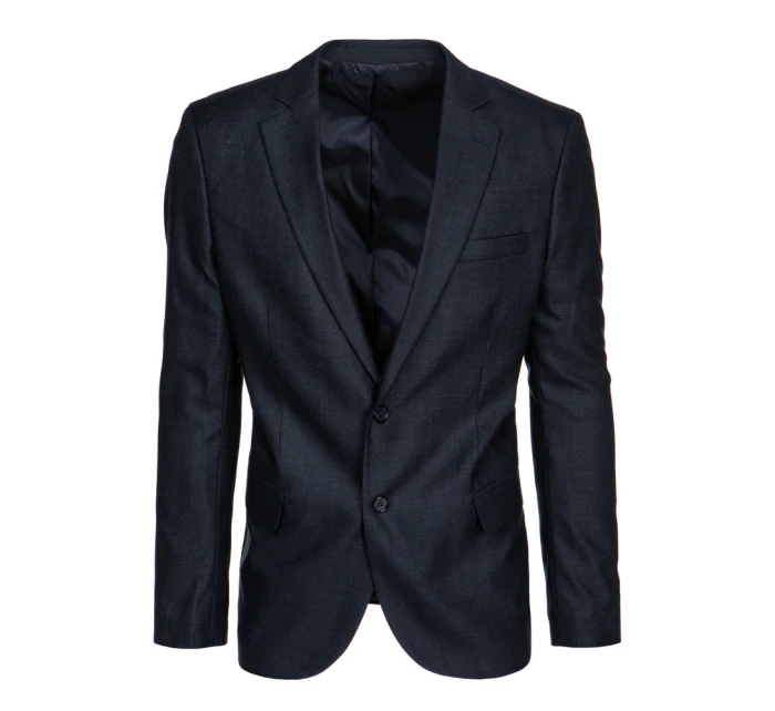 Pánské jednořadové sako v tmavě modré barvě FashionStreet MX0637