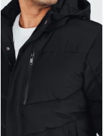 Pánská prošívaná zimní bunda s kapucí černá model 21991510 - Dstreet