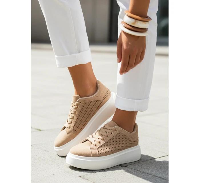 FashionStreet béžové dámské tenisky ZY1373