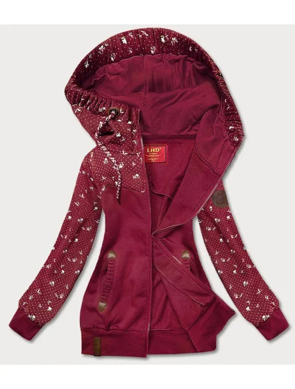 Dámská mikina ve vínové bordó barvě s model 21073830 - LHD