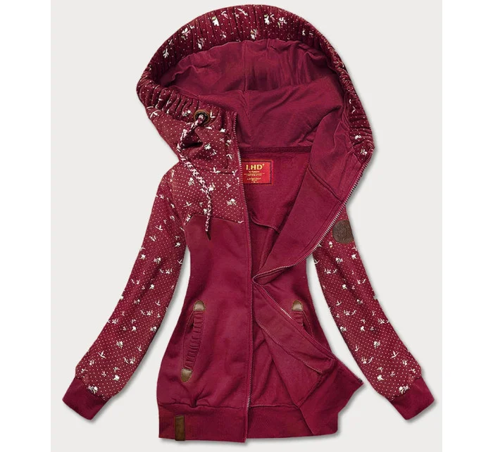 Dámská mikina ve vínové bordó barvě s model 21073830 - LHD