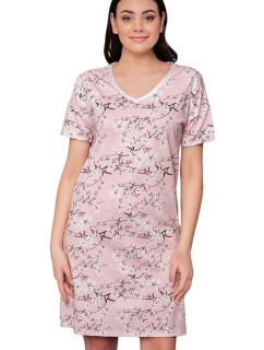 Noční košilka model 17333498 růžová s květy - Italian Fashion