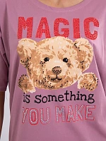 Tmavě růžová halenka s potiskem Magic