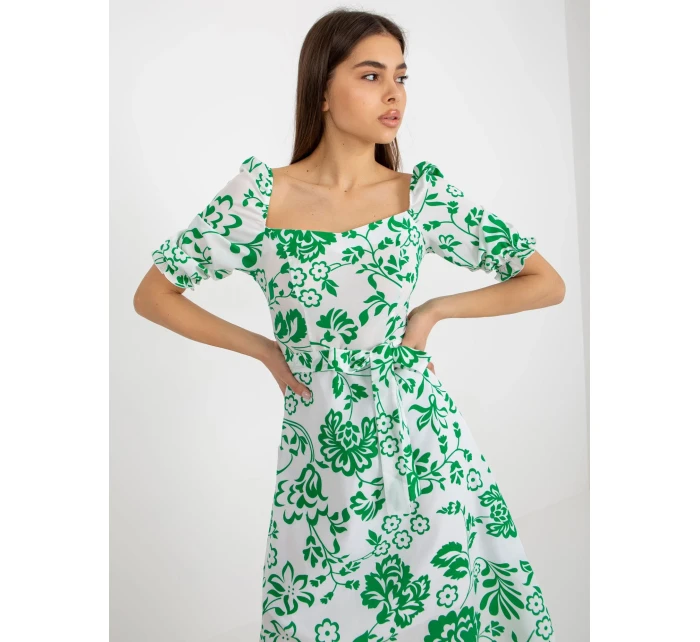 LK SK 508944 šaty.45P bílá zelená