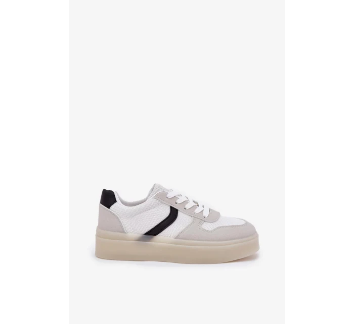 Dámské nízké tenisky na platformě – bílé Telmira Dámské nízké tenisky na platformě – bílé Telmira