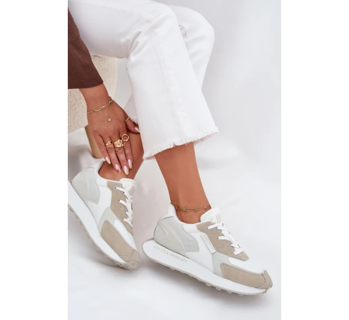 Dámské kožené tenisky Big Star HI-POLY SYSTEM – bílé Dámské kožené tenisky Big Star HI-POLY SYSTEM – bílé