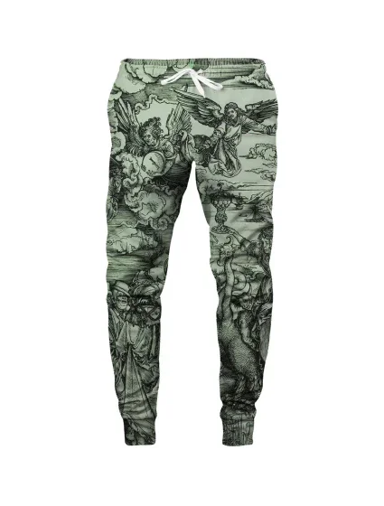 Unisex tepláky SWPN-PC AFD437 Zelená s potiskem - Aloha From Deer