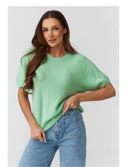 Svetr s krátkým rukávem model 224078 Makadamia Svetr s krátkým rukávem model 224078 Makadamia