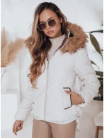 Dámská prošívaná zimní bunda COLDLIKE s kapucí bílá FashionStreet TY5002 Dámská prošívaná zimní bunda COLDLIKE s kapucí bílá FashionStreet TY5002