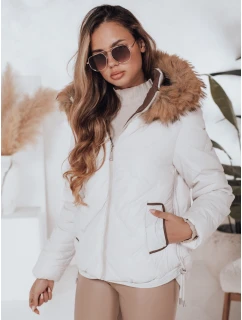 Dámská prošívaná zimní bunda COLDLIKE s kapucí bílá FashionStreet TY5002