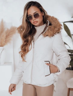 Dámská prošívaná zimní bunda COLDLIKE s kapucí bílá FashionStreet TY5002