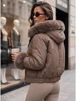 Dámská krátká zimní bunda s kožešinou Fango FashionStreet TY5997