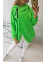 Bluza z krótkim suwakiem zielony neon
