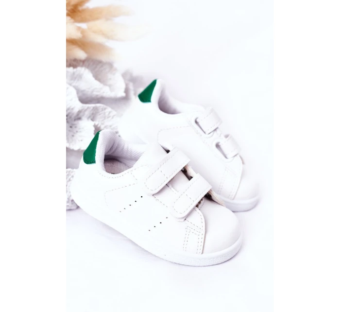 Dětské Tenisky Se Suchým Zipem Bíle-Zelené California Dětské Tenisky Se Suchým Zipem Bíle-Zelené California