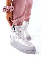 Dámské Sněhule Big Star model 21561942 Stříbrné - Big Star Shoes Dámské Sněhule Big Star model 21561942 Stříbrné - Big Star Shoes