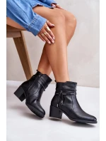 Dámské boty na podpatku z podšívkou černé model 21672432 - Boto Dámské boty na podpatku z podšívkou černé model 21672432 - Boto