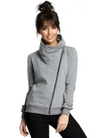 model 18001781 Mikina s kapucí na zip šedá - BeWear