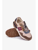 Pánské semišové tenisky na platformě Big Star - béžové