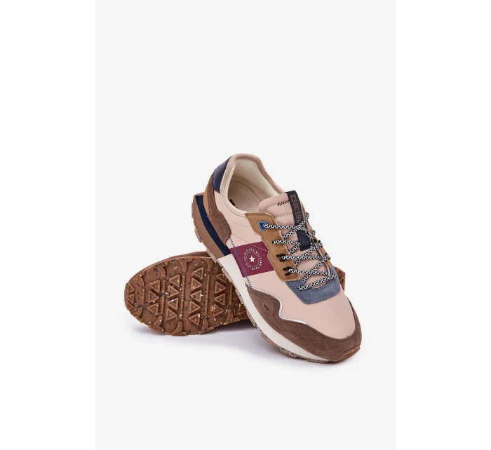 Pánské semišové tenisky na platformě Big Star - béžové