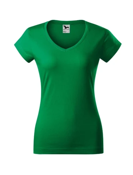Fit V-neck tričko dámské středně zelená Fit V-neck tričko dámské středně zelená