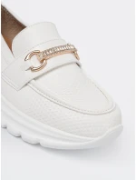 Pěkné mokasíny dámské bílé platforma Pěkné mokasíny dámské bílé platforma