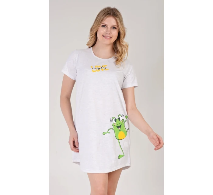 Dámská noční košile s krátkým rukávem Frog Dámská noční košile s krátkým rukávem Frog