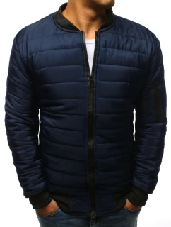 Pánská prošívaná bunda bomber tmavě modrá TX2205