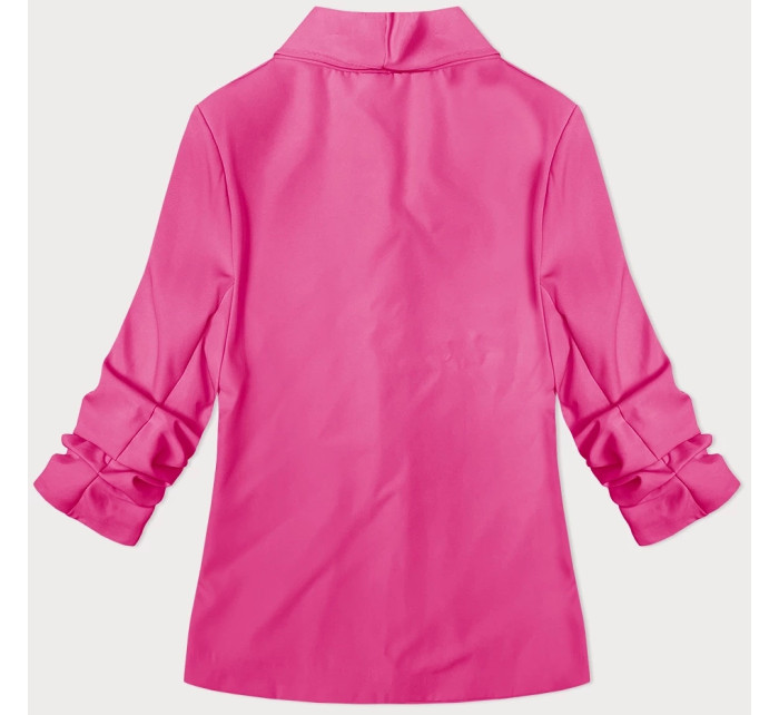 Tenké růžové sako s nařasenými rukávy (22-356)