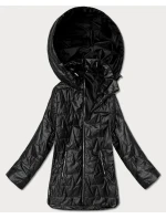 Cienka kurtka z kapturem plus size Goodlookin czarna (B8576-1)