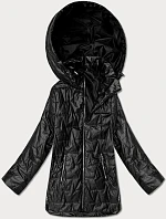 Tenká bunda s kapucí plus size Goodlookin černá (B8576-1)