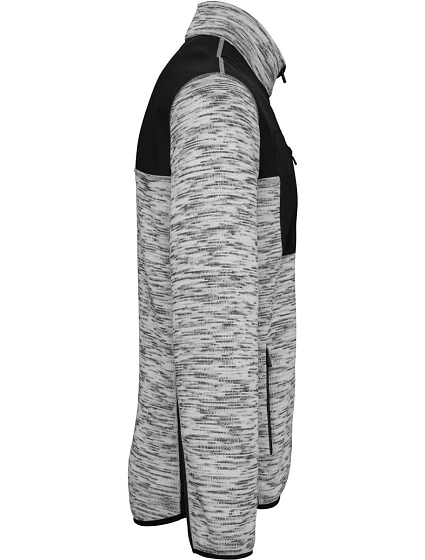 Pánská pracovní pletená fleecová bunda 20. light grey melange/black model 22448888 - WK Pánská pracovní pletená fleecová bunda 20. light grey melange/black model 22448888 - WK
