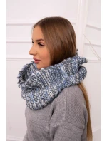 KN16 Dámská čepice modrá+grafitová