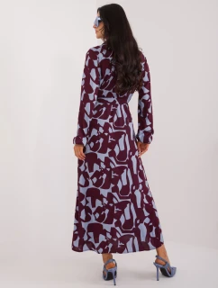 Šaty D73771M30433A vínové