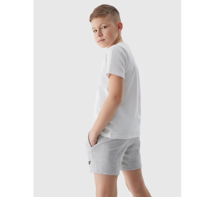Chlapecké teplákové šortky 4F - světle šedé