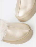 Luxusní zlaté sněhule dámské platforma Luxusní zlaté sněhule dámské platforma